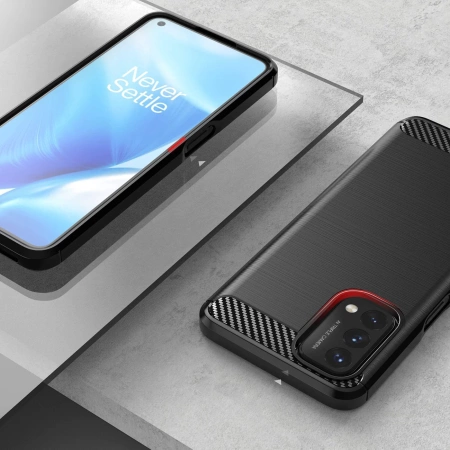 HURTEL CARBON CASE DO ONEPLUS NORD N200 5G ELASTYCZNY POKROWIEC Z OCHRONĄ