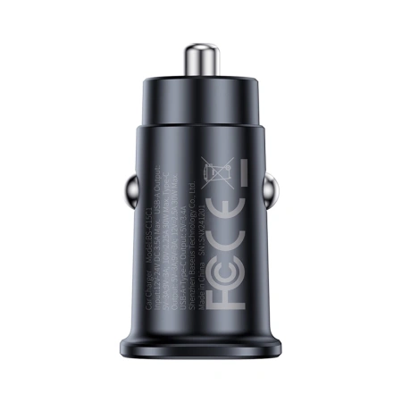 BASEUS ŁADOWARKA SAMOCHODOWA GO TRIP USB-C USB-A 30W DO SAMOCHODÓW SZYBKIE