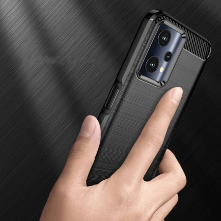 HURTEL ETUI CARBON CASE ELASTYCZNE POKROWIEC DO REALME 9 PRO WYSOKA OCHRONA