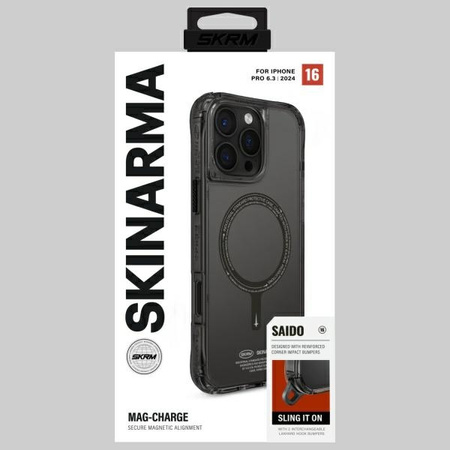 Skinarma etui Saido iPhone 16 Pro 6.3   Magnetic Charging czarny/black