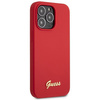 Etui Guess GUHCP13XLSLMGRE na iPhone 13 Pro Max 6.7" czerwony/burgundy Silicone Vintage Gold Logo