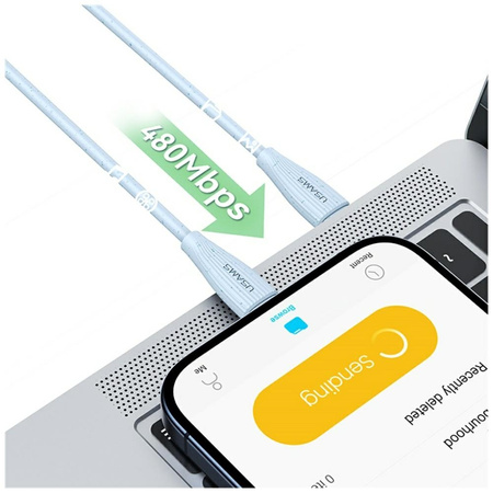 USAMS KABEL USB-C DO LIGHTNING 30W DO IPHONE 12 13 14 1M ZIELONA