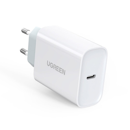 Ugreen szybka ładowarka sieciowa USB Typ C Power Delivery 30 W Quick Charge 4.0 biały (70161)