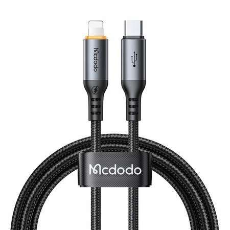 MCDODO KABEL USB-C LIGHTNING SZYBKIE ŁADOWANIE 36W 1M POWER OFF LED