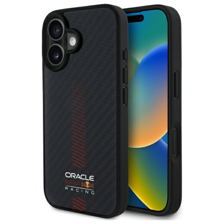 Red Bull RBHMP16M24CFGSMK iPhone 16 Plus 6.7 hardcase czarny/black Carbon Fiber Power Bar MagSafe