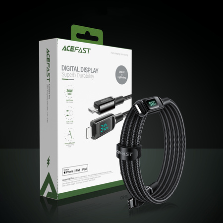 Acefast kabel USB Typ C - USB Typ C 2m, 100W (20V/5A) czarny (C6-03 Black)