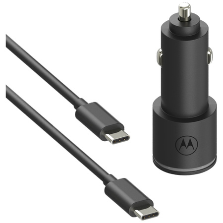 Ładowarka samochodowa Motorola           TurboPower 45W Dual USB-A/USB-C z kablem USB-C 1m czarny