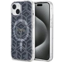 Etui Guess IML GCube MagSafe na iPhone 15 / 14 / 13 - czarne