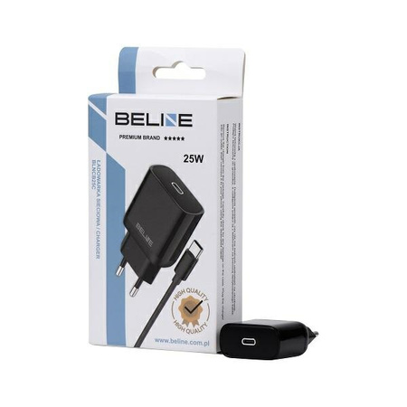 BELINE ŁADOWARKA SIECIOWA 1X USB-C 25W + KABEL USB-C DO TELEFONÓW Z USB-C