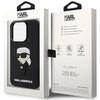 Etui Karl Lagerfeld KLHCP14X3DRKINK na iPhone 14 Pro Max 6.7" - czarne Rubber Ikonik 3D