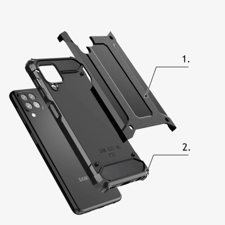 HURTEL HYBRID ARMOR ETUI DO SAMSUNG GALAXY A22 4G PANCERNE WYSOKIEJ