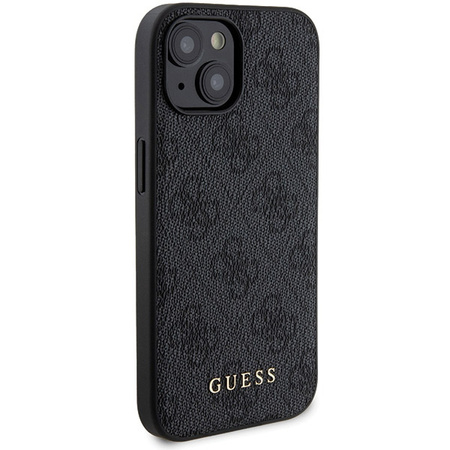 Zestaw Guess GUBPM5P15S4GEMGK iPhone15 6.1 hardcase + Powerbank 5000mAh MagSafe czarny/black 4G Metal Logo