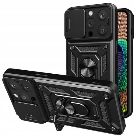Hybrid Armor Camshield etui iPhone 13 Pro pancerny pokrowiec z osłoną na aparat czarne