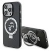 Etui Karl Lagerfeld Ring Stand Karl&Choupettte MagSafe do iPhone 15 Pro Max - czarne