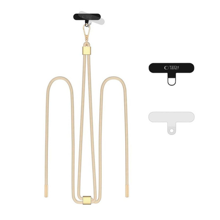 TECH-PROTECT C2S ROPE CROSSBODY STRAP DO TELEFONÓW BEIGE GOLD WYSOKA JAKOŚĆ
