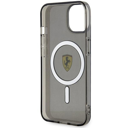 Etui Ferrari FEHMP14MURKK na iPhone 14 Plus - czarne Translucent Magsafe