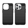 HURTEL ETUI CARBON CASE DO IPHONE 14 PRO POKROWIEC ELASTYCZNY NA TYŁ ŻELOWY