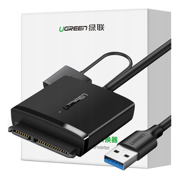 UGREEN ADAPTER SATA DO DYSKU 2.5'' 3.5'' USB-A 5GB/S Z WYSOKĄ PRĘDKOŚCIĄ