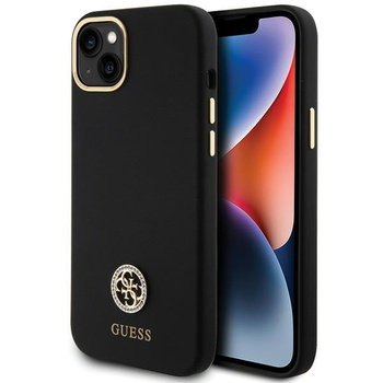 GUESS ETUI HARDCASE SILIKONOWE DO IPHONE 15 PLUS 14 PLUS 6.7 LOGO STRASS 4G
