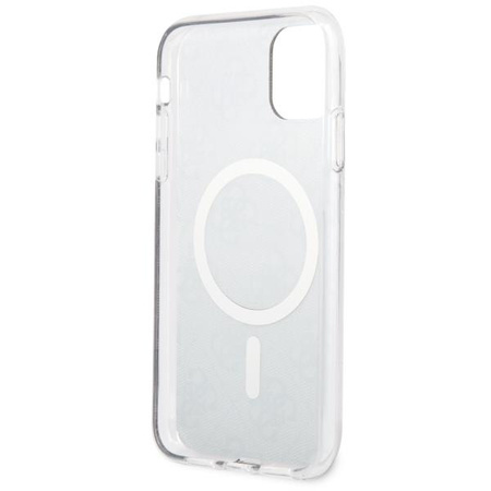 Etui Guess GUHMN61H4STW na iPhone 11 - brązowe 4G MagSafe
