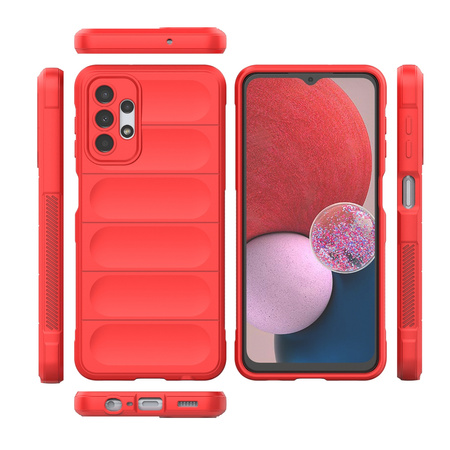 Magic Shield Case etui do Samsung Galaxy A13 5G elastyczny pancerny pokrowiec czerwony