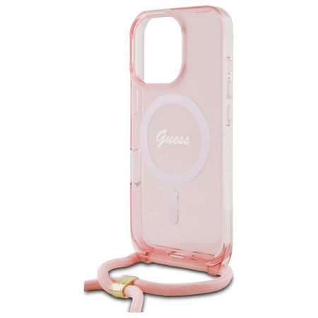 GUESS ETUI HARDCASE CROSSBODY CORD SCRIPT DO MAGSAFE DO IPHONE 16 PRO 6.3
