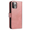 Magnet Case elegancki futerał etui pokrowiec z klapką i funkcją podstawki iPhone 13 Pro Max różowy