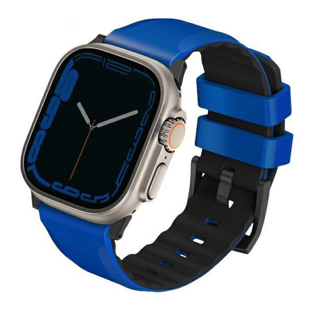 Etui Uniq pasek Linus na Apple Watch 1/2/3/4/5/6/7/8/SE/SE2/Ultra 42/44/45/49mm Airosoft Silicone niebieski/racing blue