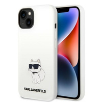 Karl Lagerfeld KLHMP14MSNCHBCH iPhone 14 Plus 6,7" hardcase biały/white Silicone Choupette MagSafe