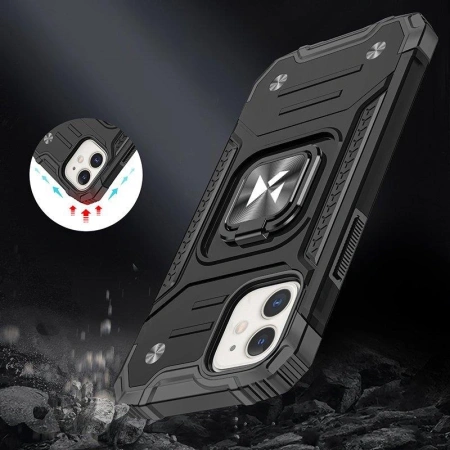 WOZINSKY RING ARMOR ETUI PANCERNE DO IPHONE 14 Z MAGNETYCZNYM UCHWYTEM