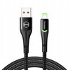 MCDODO KABEL USB LIGHTNING SZYBKIEGO ŁADOWANIA 36W DO IPHONE 13 14 2M LED CZARNY