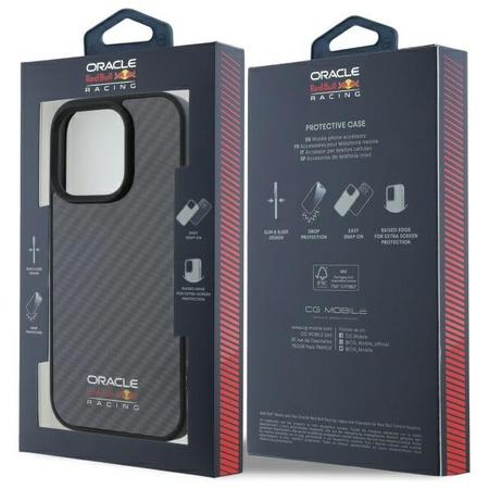 Red Bull RBHMP16X24CFILSK iPhone 16 Pro  Max 6.9 hardcase czarny/black Carbon Fiber Shiny Logo MagSafe