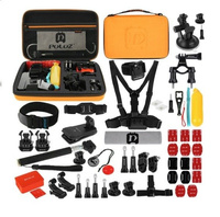 PULUZ ZESTAW AKCESORIÓW DO KAMER SPORTOWYCH GOPRO SJ CAM XIAOMI 53 ELEMENTY