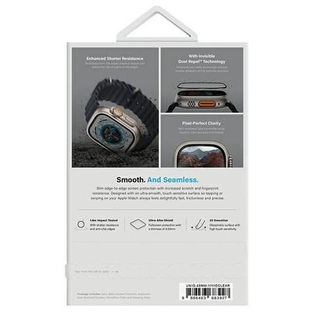 UNIQ OPTIX VIVID SZKŁO HARTOWANE DO APPLE WATCH ULTRA 49MM Z APLIKATOREM
