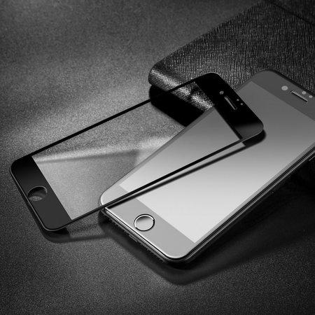 Szkło Hartowane Co2, do iPhone 7 8 Plus, 10D, czarne