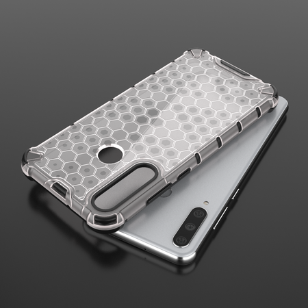 Honeycomb etui pancerny pokrowiec z żelową ramką Huawei Y6p przezroczysty