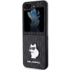 Etui Karl Lagerfeld Saffiano Monogram Choupette Pin na Samsung Galaxy Z Flip 5 - czarne