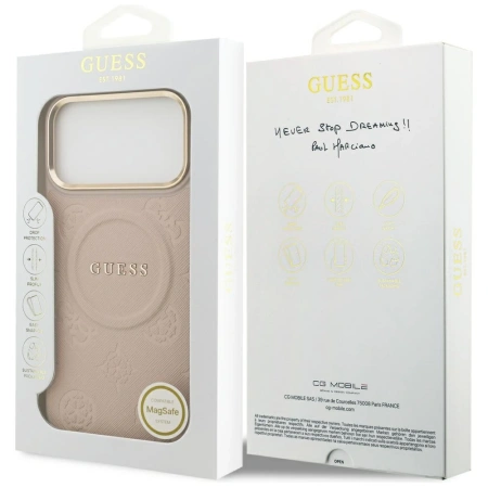 GUESS ETUI PEONY HOT STAMP MAGSAFE DO IPHONE 17 PRO MAX CASE DESIGN