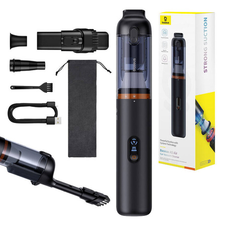 BASEUS ODKURZACZ SAMOCHODOWY A5 AIR 12000PA DO CZYSZCZENIA WNĘTRZA WYSOKA