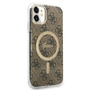 Zestaw Guess GUBPN61H4EACSW Case+Charger iPhone 11 6,1" brązowy/brown hard case 4G Print MagSafe