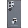 Etui Karl Lagerfeld Saffiano Karl&Choupette Metal Pin na Samsung Galaxy S24 Ultra - szare