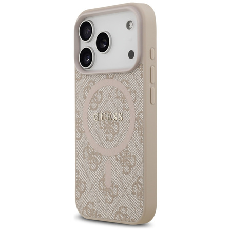 Etui Guess 4G Ring Classic Logo MagSafe  do iPhone 17 Pro różowy