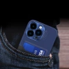 Leather Stand Case etui do iPhone 14 Plus pokrowiec portfel na kartę z podstawką niebieskie