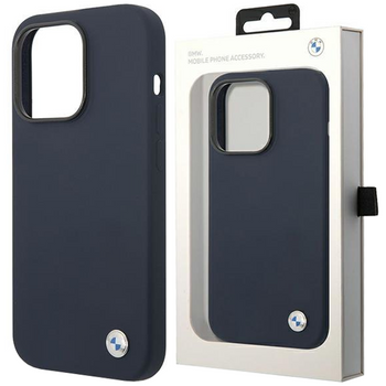 Etui BMW BMHMP14XSILna iPhone 14 Pro Max - granatoweSilicone Metal Logo MagSafe
