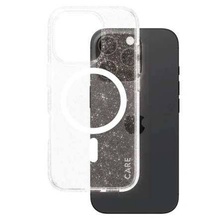 Etui CARE by PanzerGlass Flagship Star Lit Case z MagSafe na iPhone 16 Pro - białe