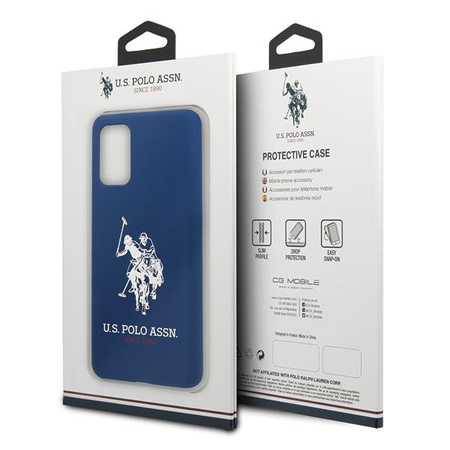 Etui U.S. Polo Assn. Silicone Collection na Samsung Galaxy S20+ - granatowe