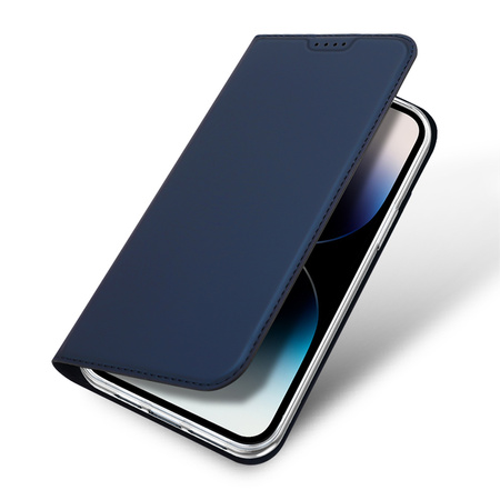 Etui do iPhone 15 Pro pokrowiec z klapką i portfelem Dux Ducis Skin Pro - niebieski