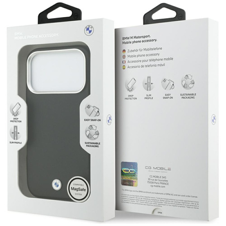 Etui BMW Sign Full Wrapped Metal MagSafe do iPhone 17 Pro czarny