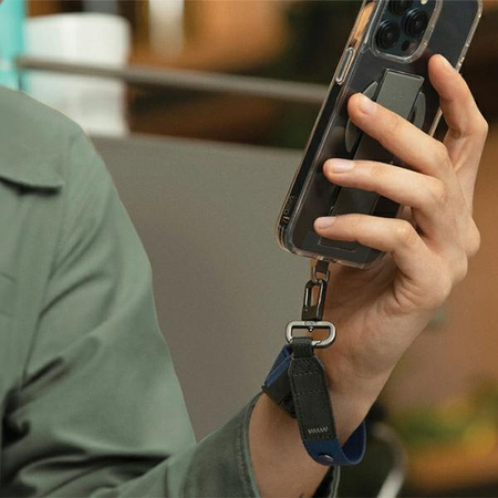 UNIQ VISTA SMYCZ 2W1 UNIWERSALNA ZIELONA DARK KHAKI Z OPASKĄ DO TELEFONÓW