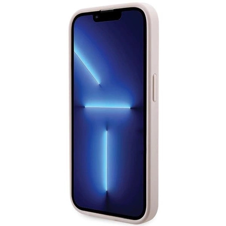 Etui Guess 4G Printed Stripes MagSafe na iPhone 15 Pro - różowe